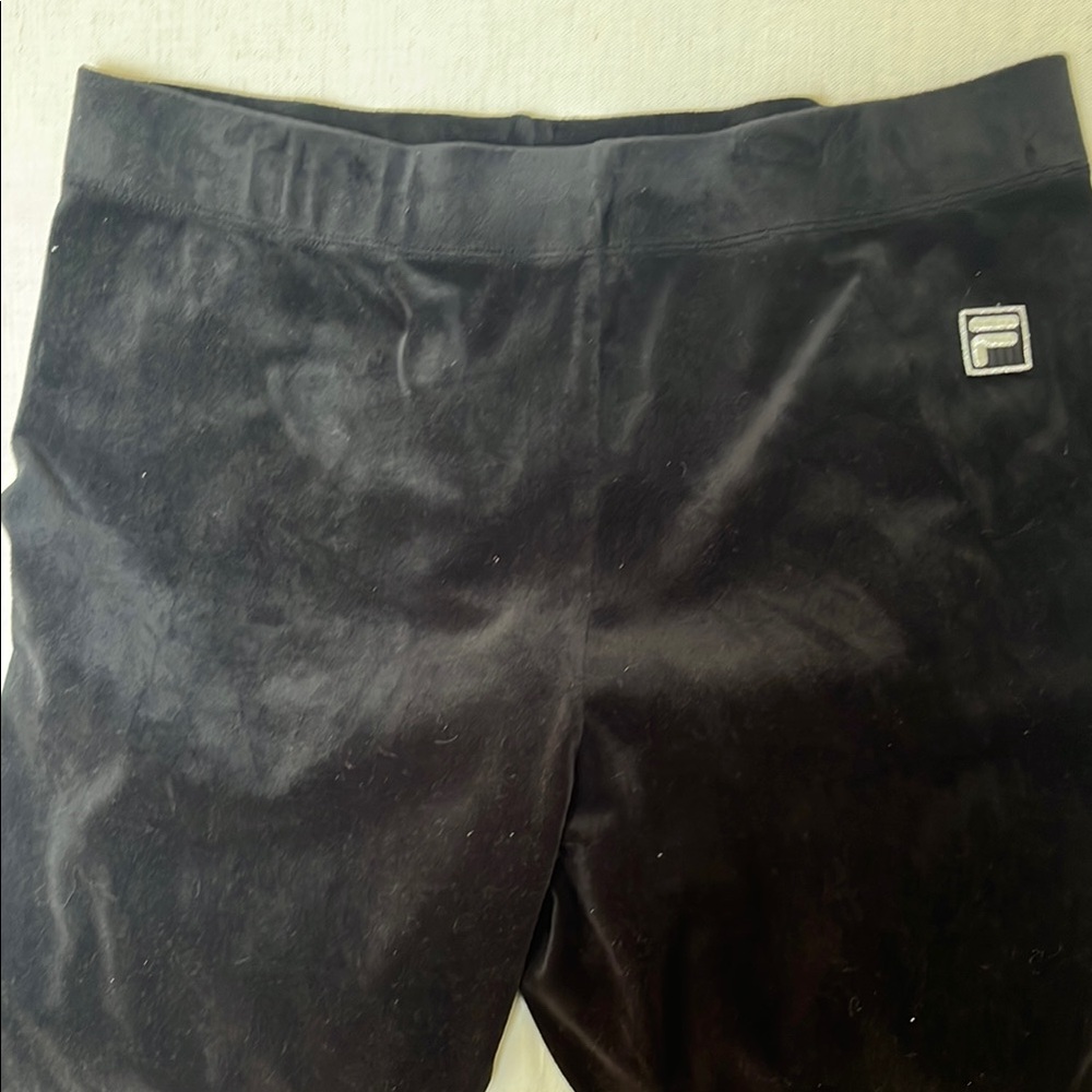 Fila Black Velour Activewear Set Size XL - Picture 4 of 5